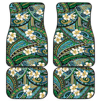 Polynesian Hibiscus Tropical Green Floral Car Mats Tribal Pattern - Polynesian Pride