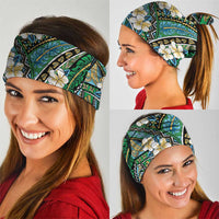 Polynesian Hibiscus Tropical Green Floral Neck Gaiter Tribal Pattern - Polynesian Pride