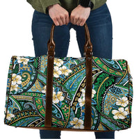 Polynesian Hibiscus Tropical Green Floral Travel Bag Tribal Pattern - Polynesian Pride