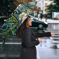 Polynesian Hibiscus Tropical Green Floral Umbrella Tribal Pattern LT01 - Polynesian Pride