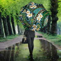 Polynesian Hibiscus Tropical Green Floral Umbrella Tribal Pattern LT01 - Polynesian Pride