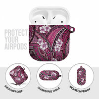 Polynesian Hibiscus Tropical Pink Floral AirPods Case Tribal Pattern - Polynesian Pride