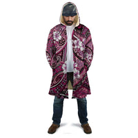 Polynesian Hibiscus Tropical Pink Floral Cloak Tribal Pattern - Polynesian Pride