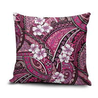 Polynesian Hibiscus Tropical Pink Floral Pillow Cover Tribal Pattern - Polynesian Pride