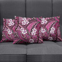Polynesian Hibiscus Tropical Pink Floral Pillow Cover Tribal Pattern - Polynesian Pride