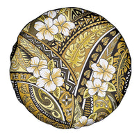 Polynesian Hibiscus Tropical Yellow Floral Spare Tire Cover Tribal Pattern - Polynesian Pride