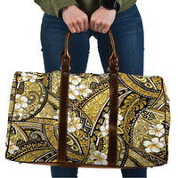 Polynesian Hibiscus Tropical Yellow Floral Travel Bag Tribal Pattern - Polynesian Pride