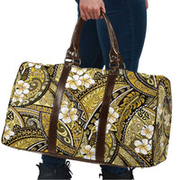 Polynesian Hibiscus Tropical Yellow Floral Travel Bag Tribal Pattern - Polynesian Pride