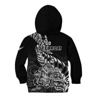 New Zealand Silver Fern Rugby Kid Hoodie Aotearoa Kiwi Maori Black Version LT01 - Polynesian Pride