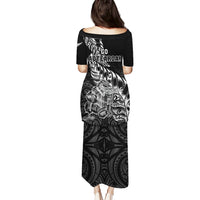 New Zealand Silver Fern Rugby Puletasi Aotearoa Kiwi Maori Black Version LT01 - Polynesian Pride