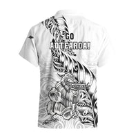 New Zealand Silver Fern Rugby Hawaiian Shirt Aotearoa Kiwi Maori White Version LT01 - Polynesian Pride