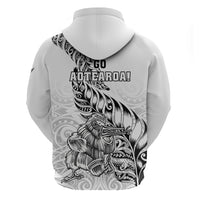 New Zealand Silver Fern Rugby Hoodie Aotearoa Kiwi Maori White Version LT01 - Polynesian Pride