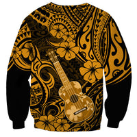 Hawaii Ukulele Sweatshirt Polynesian Pattern Gold Version LT01 - Polynesian Pride