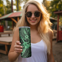Hawaii Ukulele Skinny Tumbler Polynesian Pattern Green Version