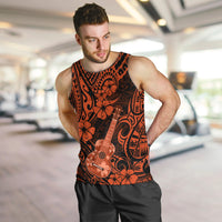 Hawaii Ukulele Men Tank Top Polynesian Pattern Orange Version LT01 - Polynesian Pride