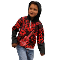 Hawaii Ukulele Kid Hoodie Polynesian Pattern Red Version LT01 - Polynesian Pride