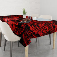 Hawaii Ukulele Tablecloth Polynesian Pattern Red Version LT01 - Polynesian Pride