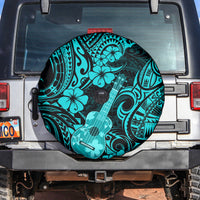 Hawaii Ukulele Spare Tire Cover Polynesian Pattern Turquoise Version LT01 - Polynesian Pride