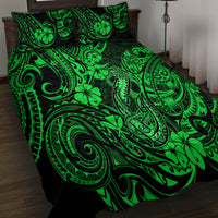 Hawaii Fish Hook Quilt Bed Set Polynesian Pattern Green Version LT01 - Polynesian Pride