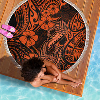 Hawaii Fish Hook Beach Blanket Polynesian Pattern Orange Version LT01