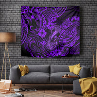 Hawaii Fish Hook Tapestry Hibiscus Hawaii Tribal Tattoo Purple Version LT01 Purple - Polynesian Pride