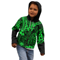 Hawaii King Kamehameha Kid Hoodie Polynesian Pattern Green Version LT01 - Polynesian Pride