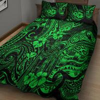 Hawaii King Kamehameha Quilt Bed Set Polynesian Pattern Green Version LT01 - Polynesian Pride