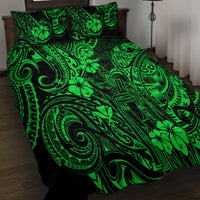 Hawaii King Kamehameha Quilt Bed Set Polynesian Pattern Green Version LT01 - Polynesian Pride
