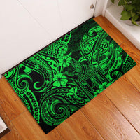 Hawaii King Kamehameha Rubber Doormat Polynesian Pattern Green Version LT01 Green - Polynesian Pride