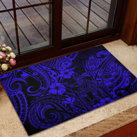 Hawaii King Kamehameha Rubber Doormat Polynesian Pattern Navy Blue Version LT01 - Polynesian Pride