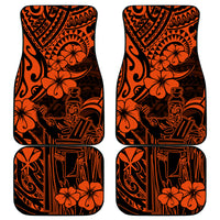 Hawaii King Kamehameha Car Mats Polynesian Pattern Orange Version LT01 Orange - Polynesian Pride
