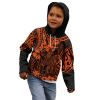 Hawaii King Kamehameha Kid Hoodie Polynesian Pattern Orange Version LT01 - Polynesian Pride
