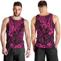 Hawaii King Kamehameha Men Tank Top Polynesian Pattern Pink Version LT01 - Polynesian Pride