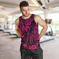 Hawaii King Kamehameha Men Tank Top Polynesian Pattern Pink Version LT01 - Polynesian Pride