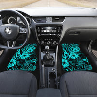 Hawaii King Kamehameha Car Mats Polynesian Pattern Turquoise Version LT01 - Polynesian Pride