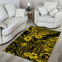 Hawaii King Kamehameha Area Rug Polynesian Pattern Yellow Version LT01 - Polynesian Pride