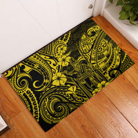 Hawaii King Kamehameha Rubber Doormat Polynesian Pattern Yellow Version LT01 Yellow - Polynesian Pride