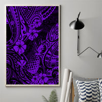 Hawaii Pineapple Canvas Wall Art Polynesian Pattern Purple Version LT01 - Polynesian Pride