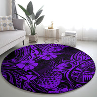 Hawaii Pineapple Round Carpet Polynesian Pattern Purple Version LT01 - Polynesian Pride