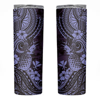 Hawaii Pineapple Skinny Tumbler Polynesian Pattern Purple Version