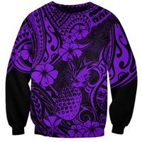 Hawaii Pineapple Sweatshirt Polynesian Pattern Purple Version LT01 Unisex Purple - Polynesian Pride