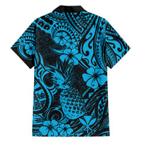 Hawaii Pineapple Hawaiian Shirt Polynesian Pattern Sky Blue Version LT01 - Polynesian Pride