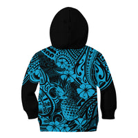 Hawaii Pineapple Kid Hoodie Polynesian Pattern Sky Blue Version LT01 - Polynesian Pride