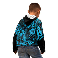 Hawaii Pineapple Kid Hoodie Polynesian Pattern Sky Blue Version LT01 - Polynesian Pride