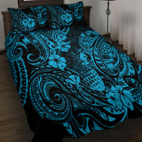 Hawaii Pineapple Quilt Bed Set Polynesian Pattern Sky Blue Version LT01 - Polynesian Pride