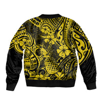 Hawaii Pineapple Bomber Jacket Polynesian Pattern Yellow Version LT01 - Polynesian Pride