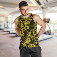 Hawaii Pineapple Men Tank Top Polynesian Pattern Yellow Version LT01 - Polynesian Pride