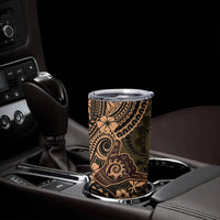 Hawaii Shaka Sign Tumbler Cup With Polynesian Hibiscus Gold Unique