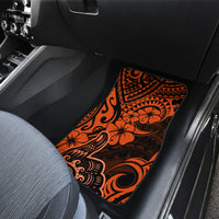 Hawaii Shaka Sign Car Mats With Polynesian Hibiscus Orange Unique LT01 - Polynesian Pride