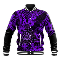 Hawaii Shaka Sign Baseball Jacket Polynesian Pattern Purple Version LT01 Unisex Purple - Polynesian Pride